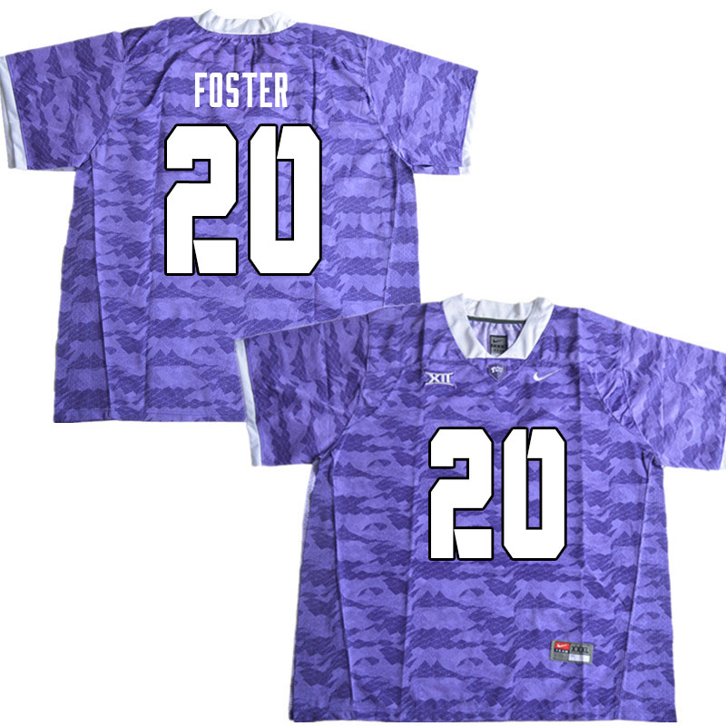 Men #21 Daimarqua Foster TCU Horned Frogs College Football Jerseys Sale-Limited Purple